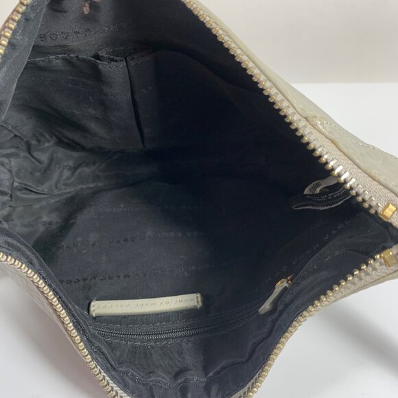 Marc By Marc Jacobs Washed Up Gray Leather Expandable Crossbody Bag Adj Strap - Picture 11 of 12